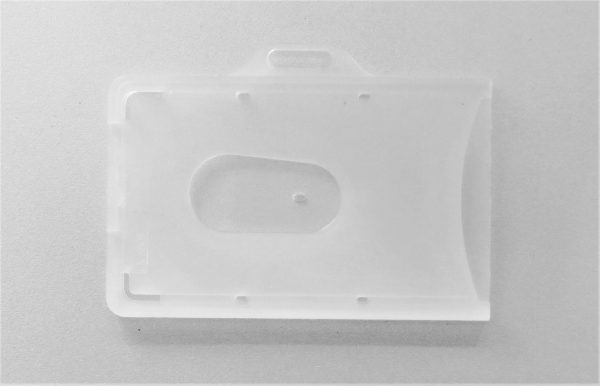 Clear Flexible Plastic Card Holder, Horizontal - LX#808