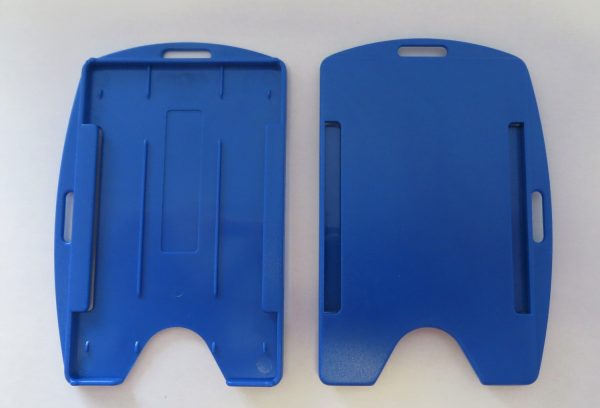 Hard Plastic Single Card Holder-Blue