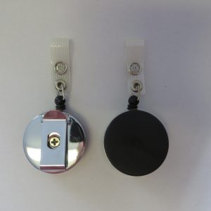 Keypull with Cord - Chrome Black Medium