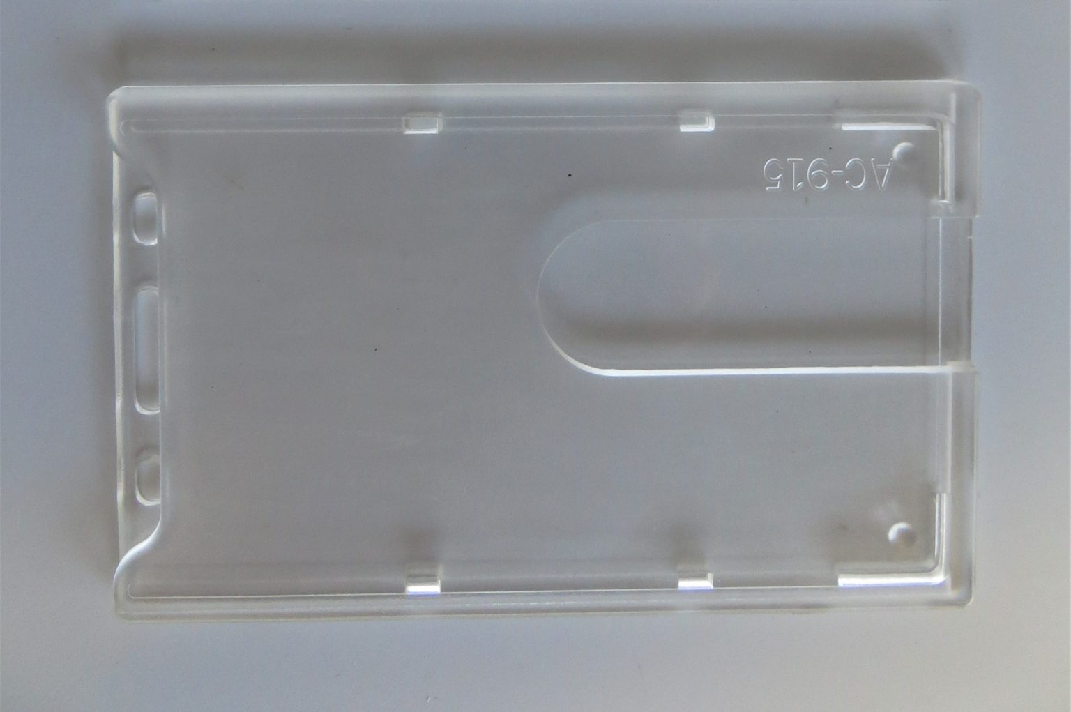 Clear Hard Plastic Card Holder Portrait Allcard Services NZ