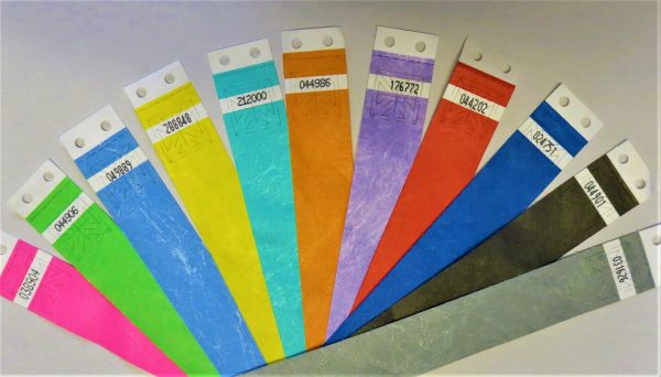 Tyvek Wristbands - Various Colours